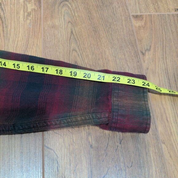 Pendleton Mens Mason Plaid Button Down LS Flannel Shirt Size L Red Gold Casual - Picture 12 of 12